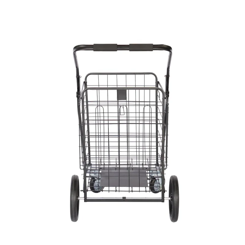 

Folding shopping cart large capacity, household, supermarket shopping, stall, express handling