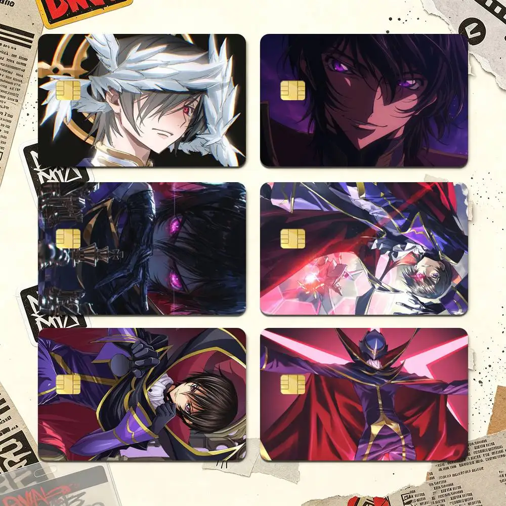Anime CODE GEASS Lelouch Rebellion Credit Card HD Stickers Premium matte film effectively prevents fingerprints daily abrasion