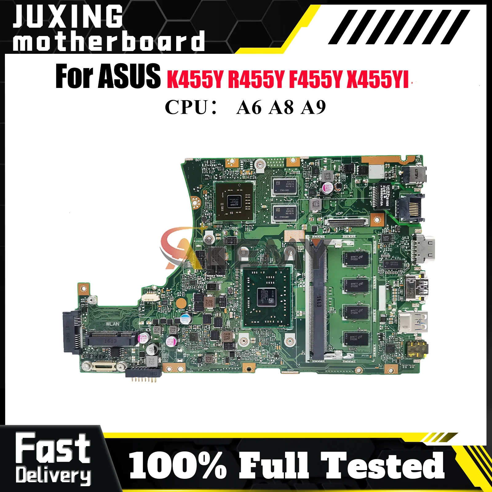 

X455YI Laptop Motherboard For ASUS VivoBook X455YI K455Y R454Y R455Y A455Y X455Y F455Y Mainboard With A6 A8 A9 CPU tests OK stk