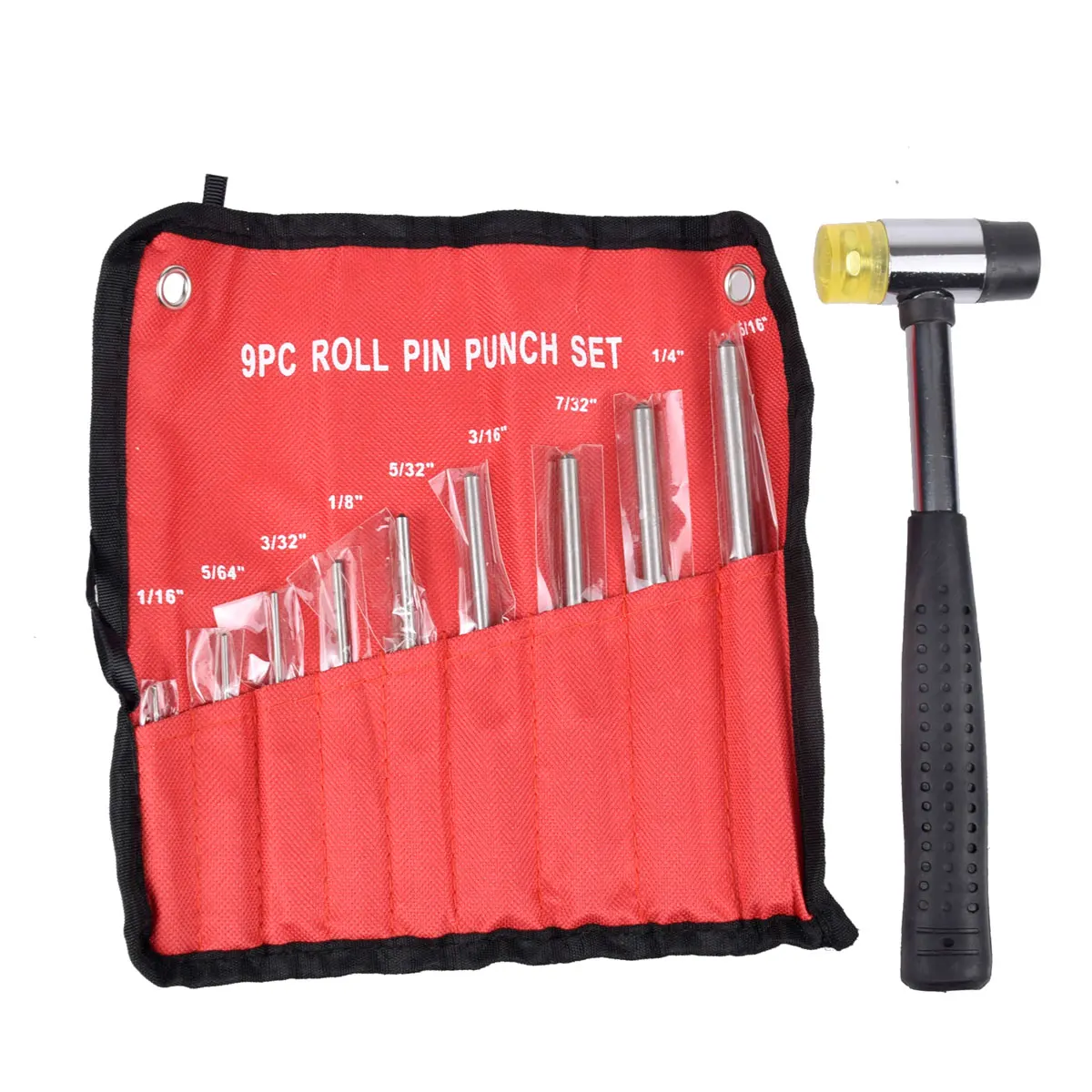 9pcs RollPin Punch Set Tools Kit Punch Tool for Gunsmiths Jewelry and Watch Repair Handyman Handwear Remover Tools