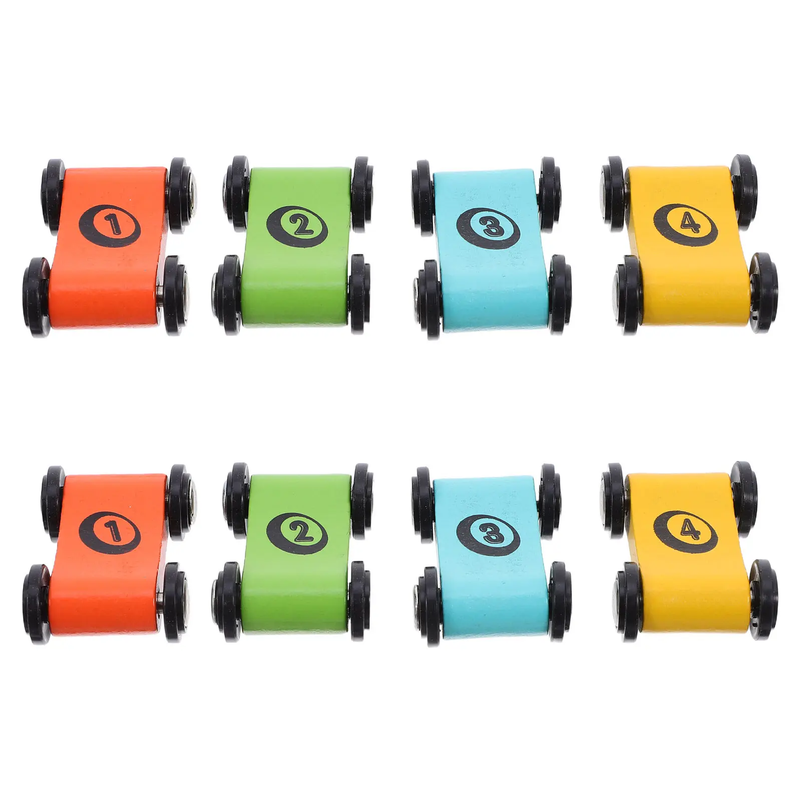 

8Pcs Children Wooden Racing Car Bright Attractive Colors Perfect for Interactive Play Home School Activities Car Game