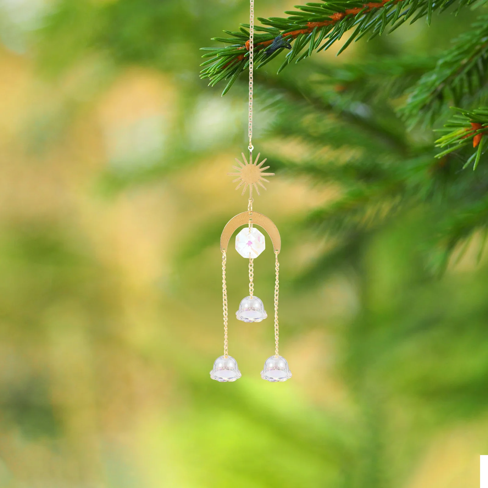 

10pcs Transparent Acrylic Hollow Flower Shape For Wind Chimes Sun Catchers Diy Crafts Prism Beads Loose Bead Caps Wind Bell