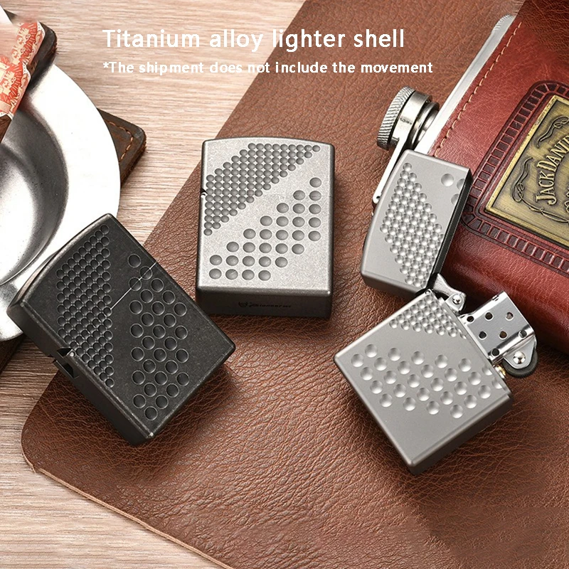 

Titanium Alloy Lighter Shell CNC Process Waterproof Drop-Proof Portable Compact Outdoor EDC Tool (No Core)