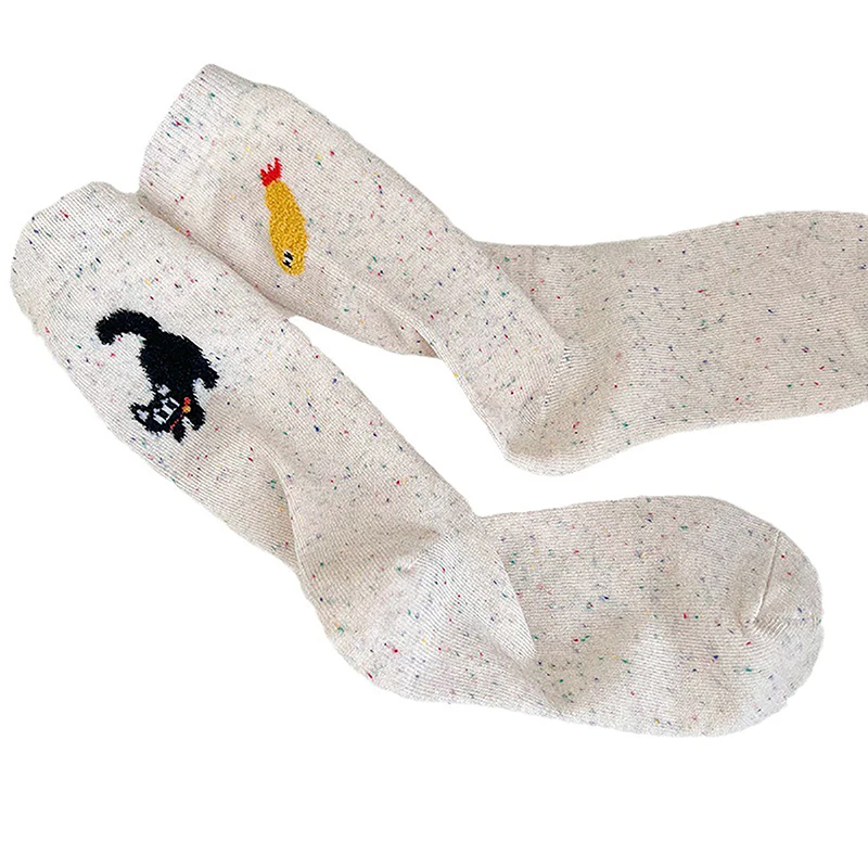 Japanische Katze Cartoon Tier ab interessante Illustration Persönlichkeit Design Männer und Frauen Ideen Garn Baumwolle Mid-Tube Socken