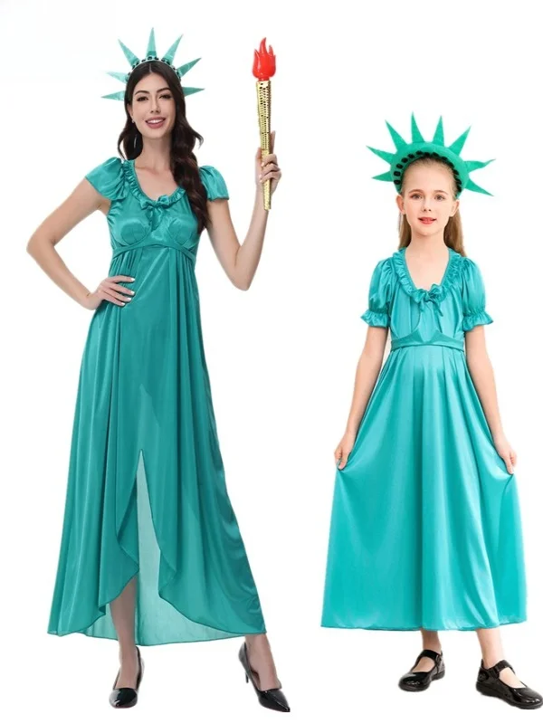 

Хэллоуин детский день сценическое представление ена для взрослых и детей родительская свобода статуя ролевой костюм национальный сценический костюм