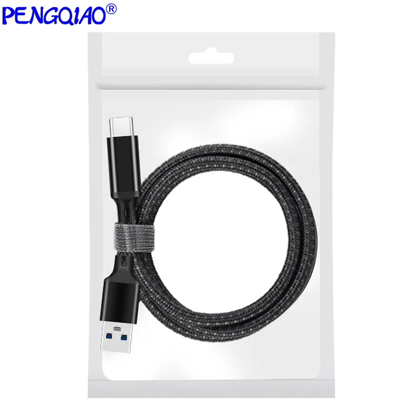 Type c Data Cable USB 3.1 Mobile Phone Fast Charging USB A To USB C Charger Cord Black Wire 0.3m 0.5m 1m 1.5m 2m 3m