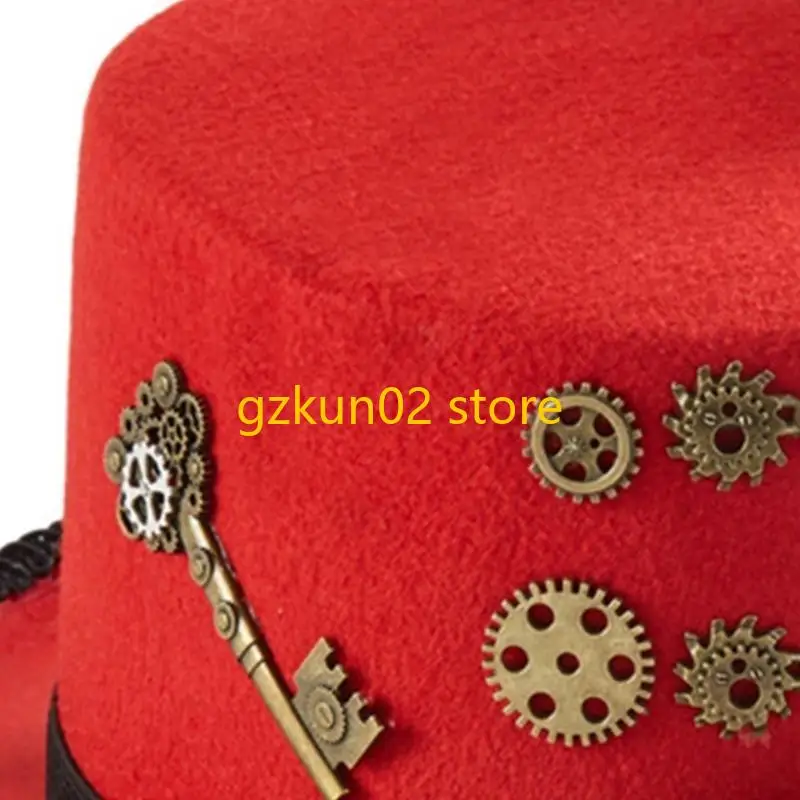 KXRB Steampunk Time Chapéu Steampunk Cartola para homens com óculos Chapéu Steampunk