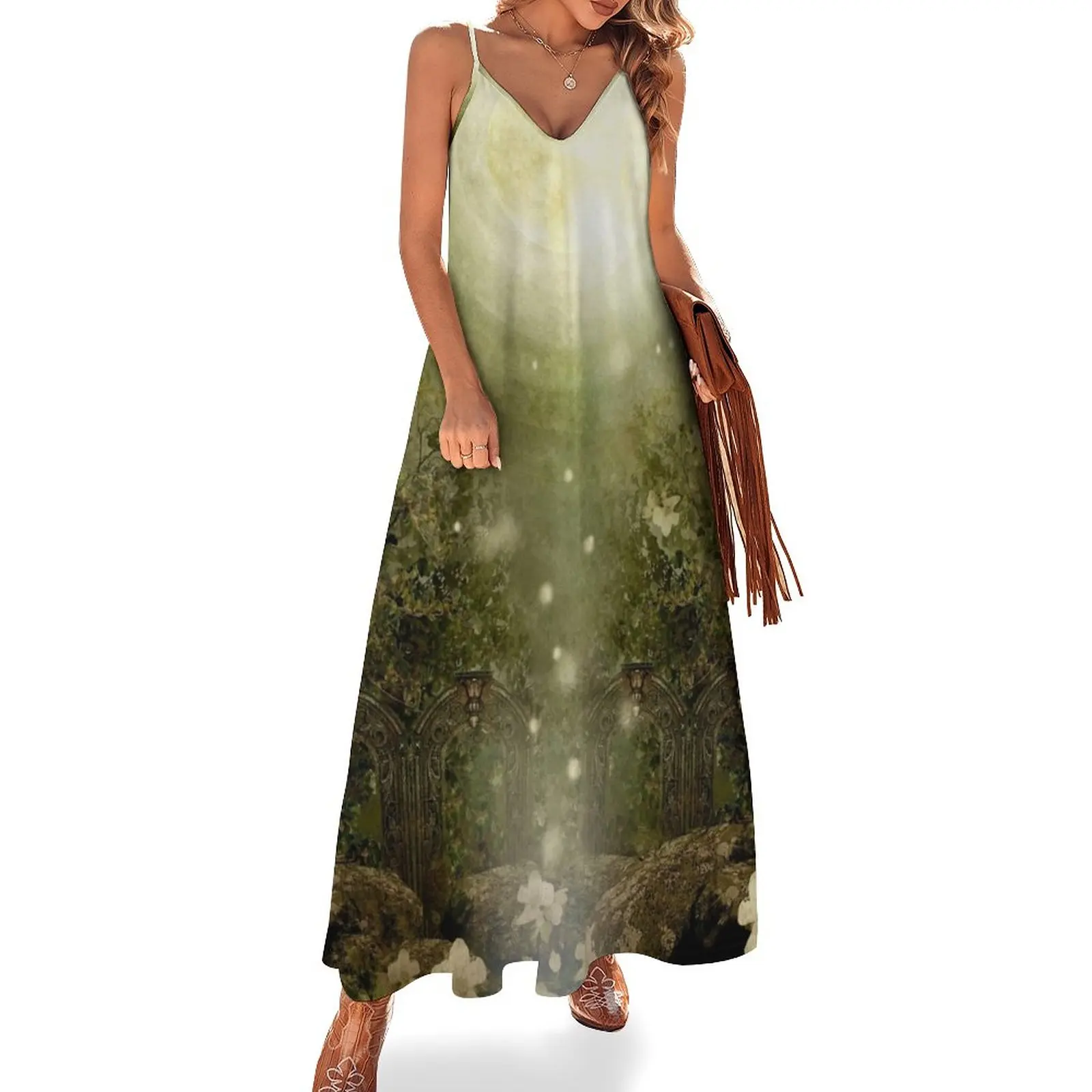 

The Great Lie, a Forest Sleeveless Dress Prom gown dresses for women 2023