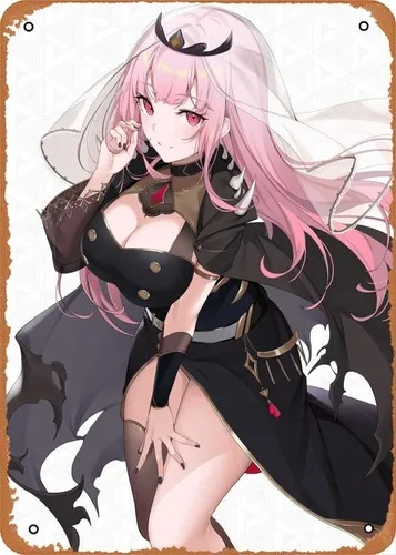 Anime Magic Poster figure metal tin sign Mori Calliope Hololive Wall Art