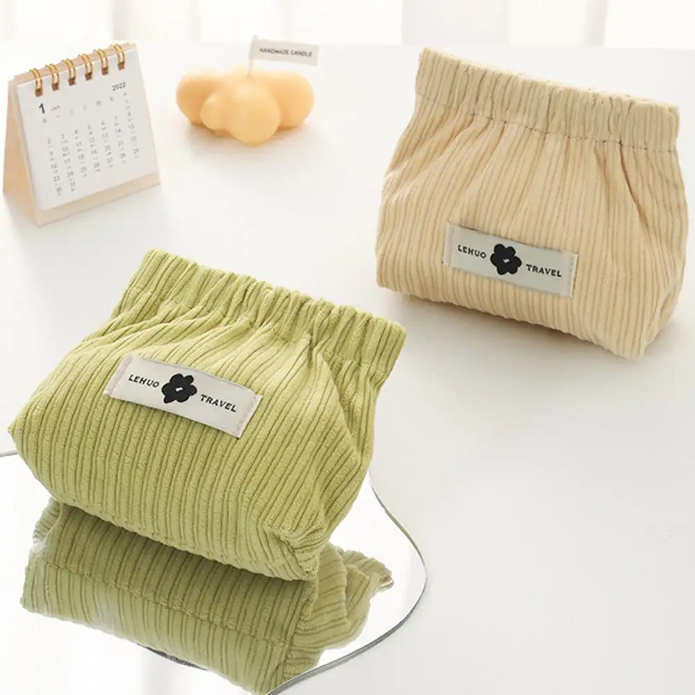 1~4PCS New Bag Small Bag Corduroy Use Of Travel Easy Packing Home Supplies Corduroy Storage Bag Cosmetics Storage Female