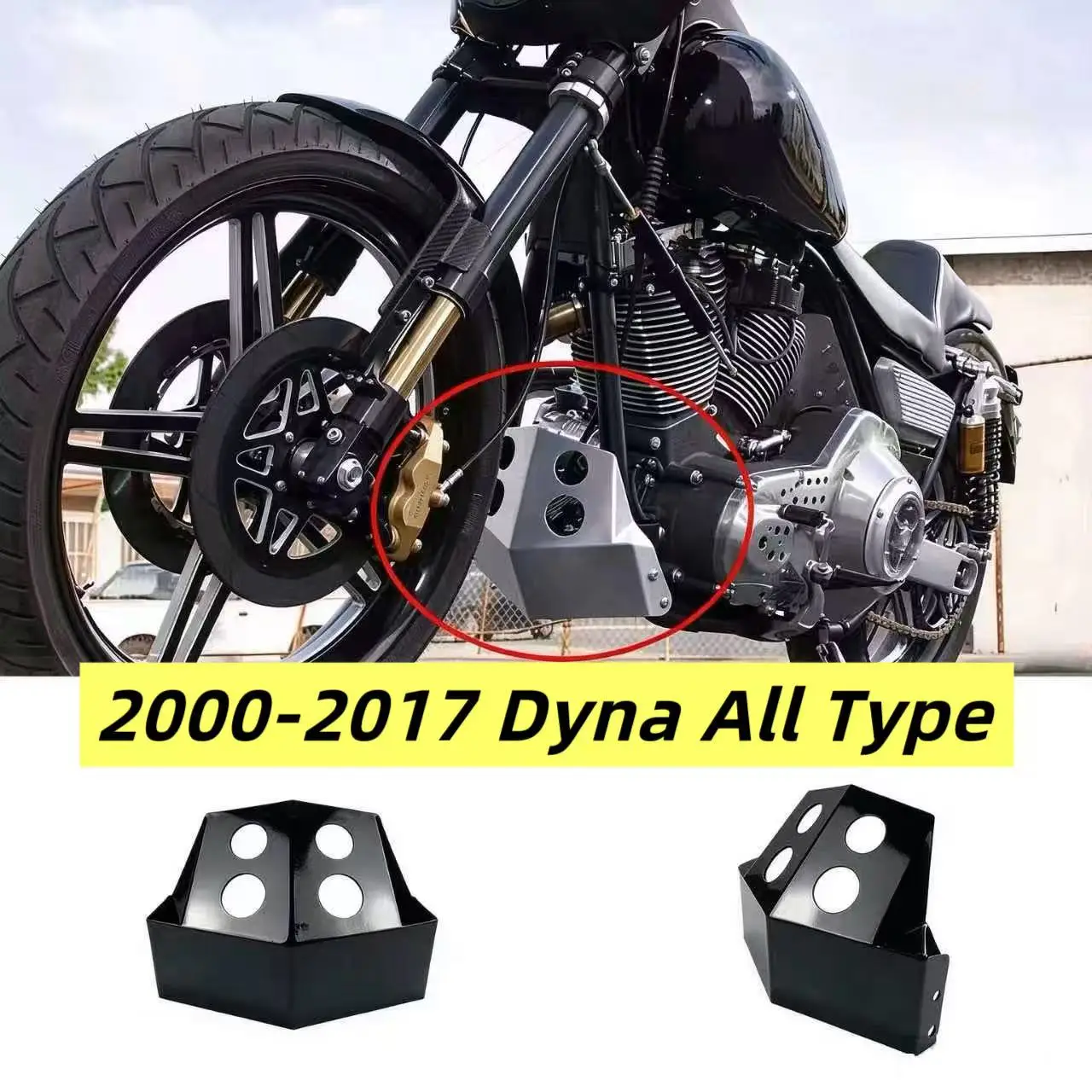 Motorcycle Chassis Skid Plate Engine Guard Underbody Protector For Harley Dyna Fat Boy Low Rider Street Bob Breakout 2000-2017