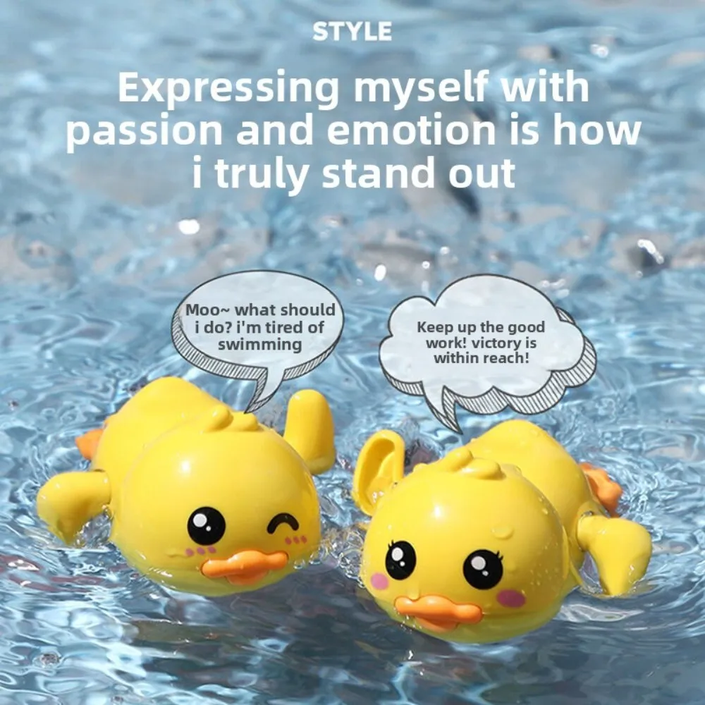 Juguete de baño con forma de pato y tortuga para nadar, para bebés, niños pequeños, juego de agua infantil, diversión en bañera o piscina 124