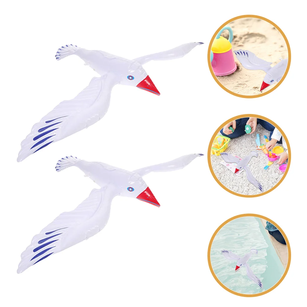 2 Pcs Swimming Pool Inflatable Toys Water Balloon Large Sea Gull Child Seagull Inflates Kiddy