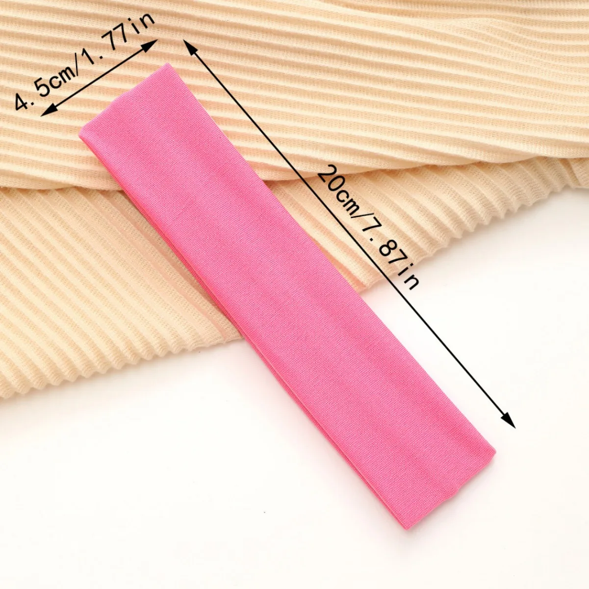 3/10/15er-Pack einfarbige Stirnbänder, dehnbare, schweißabsorbierende Kopfbedeckungen für sportliches Yoga-Training, modische Haar-Accessoires – Detail 2