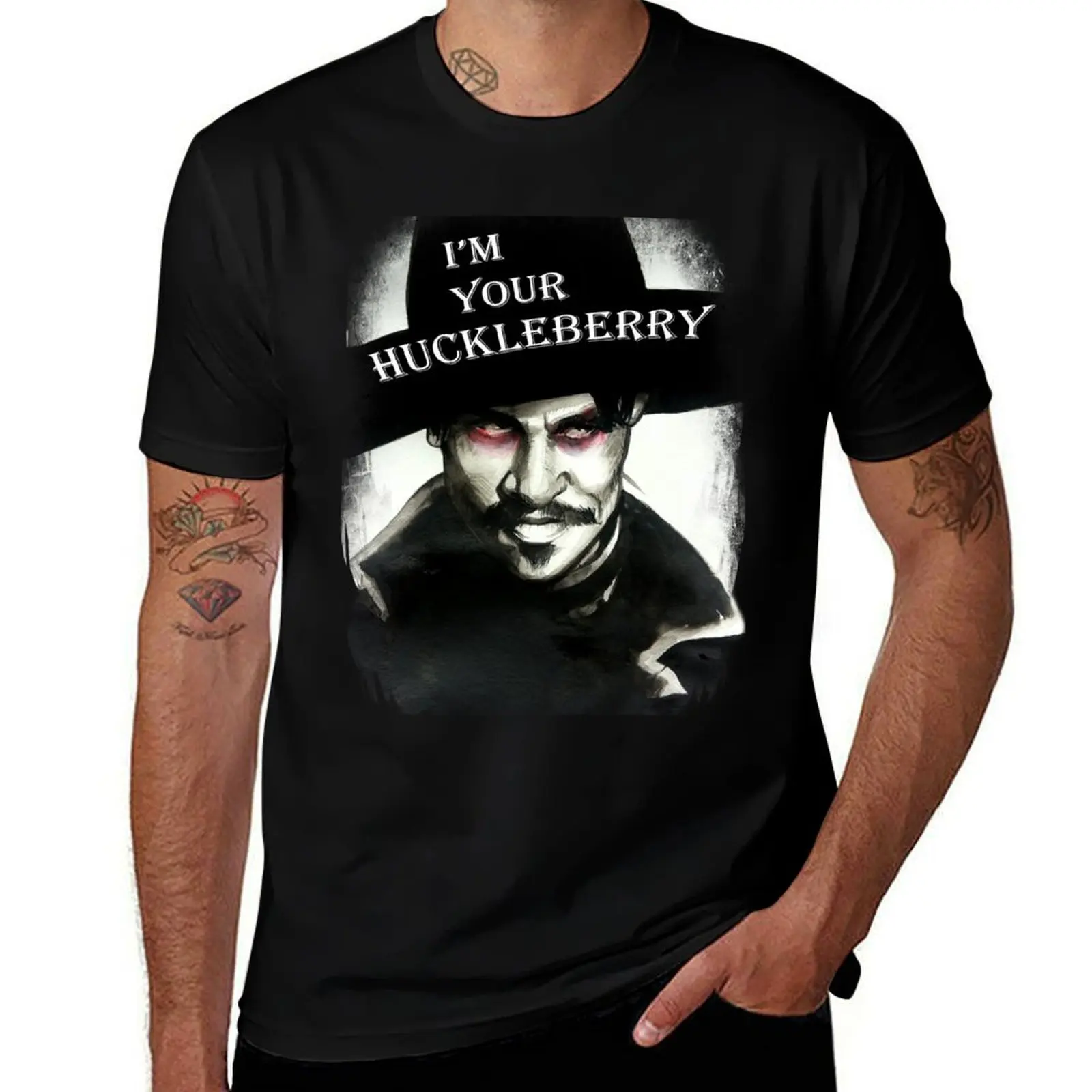 Huckleberry Tombstone Doc Holliday Wyatt Earp T-Shirt All Match Basic Short Sleeve Top T-Shirt