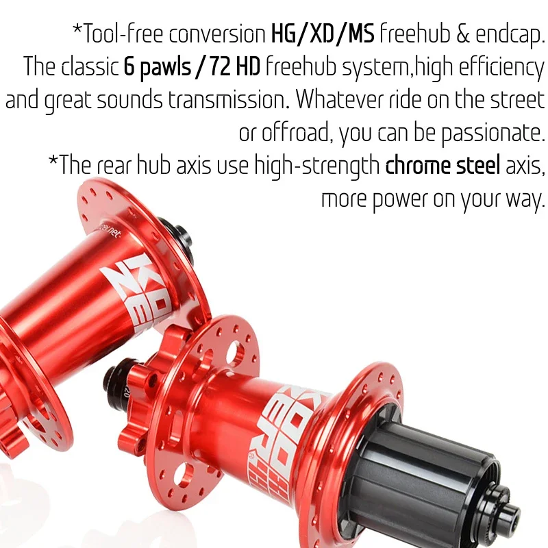 Koozer XM490 Pro Cube Pro 7 32 فتحة محور خلفي Mtb من خلال المحور 12x142 دراجة مكبح قرصي محور HG XD 6 Pawl K7 مكعب صاخم