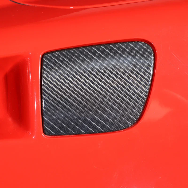 For Chevrolet Corvette C6 2005-2013 Real Carbon Fiber Car Fuel Tank Cap Cover Trim Sticker Car Accessories