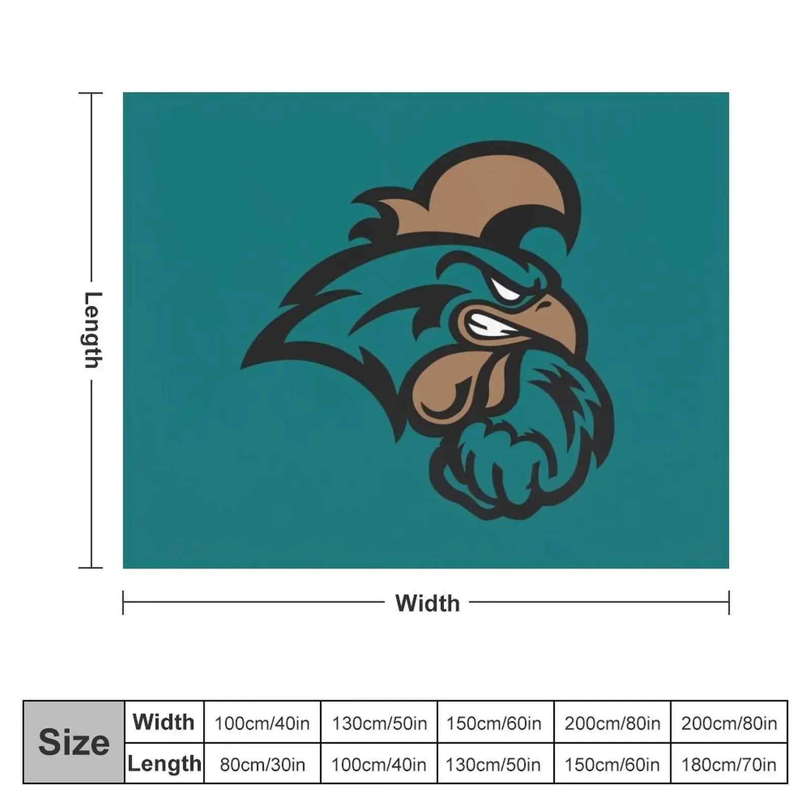 The Coastal Carolina Chanticleers Throw Blanket For Decorative Sofa for sofa Retros Blankets