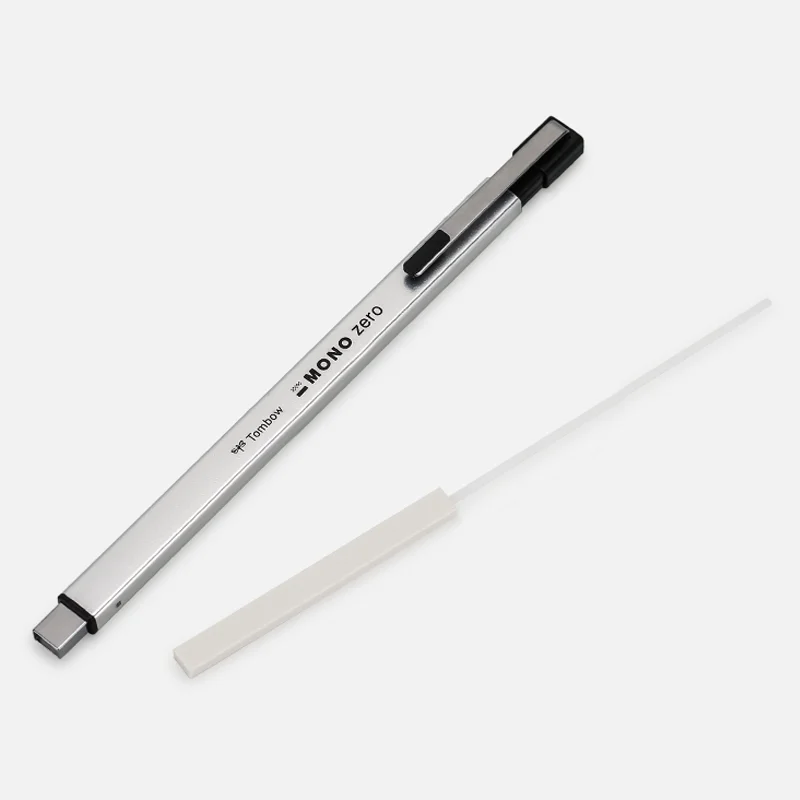 TOMBOW MONO Zero Eraser Mechanical Eraser Metal Rod Refillable Pen Shape Eraser Pressed Drawing Correction School Stationery