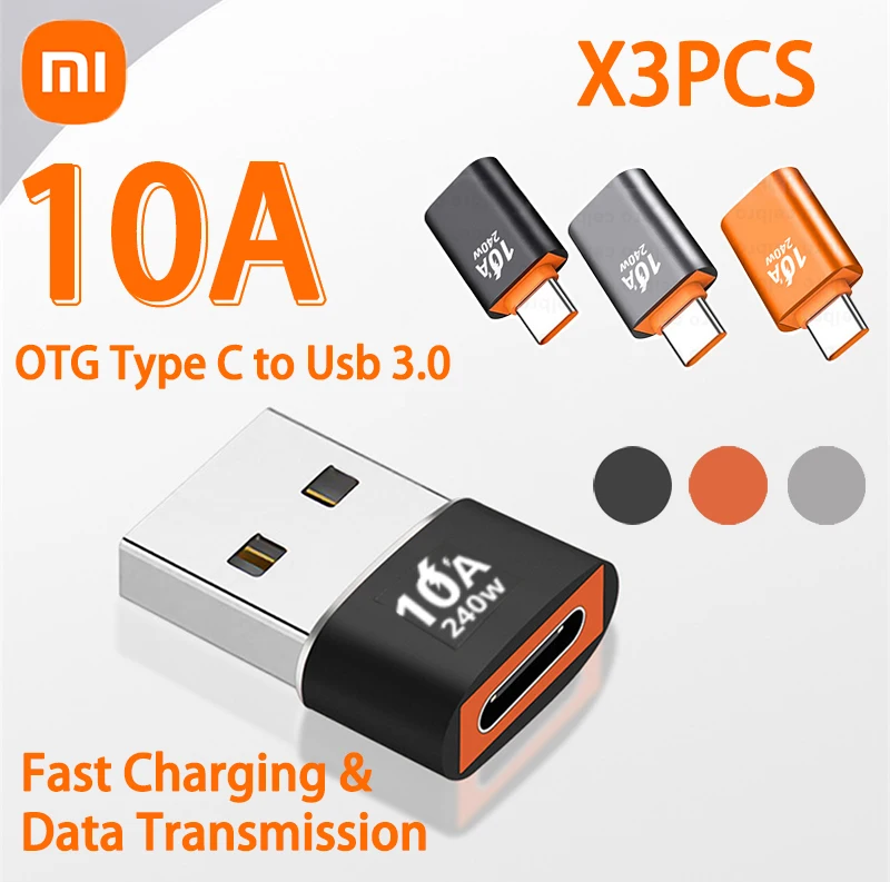 10A Otg Adapter Type C To Usb A Converter Tipoc Adaptor Connector Cable For Xiaomi 12 11 Samsung S22 Iphone 14 13 Oneplus 10pro