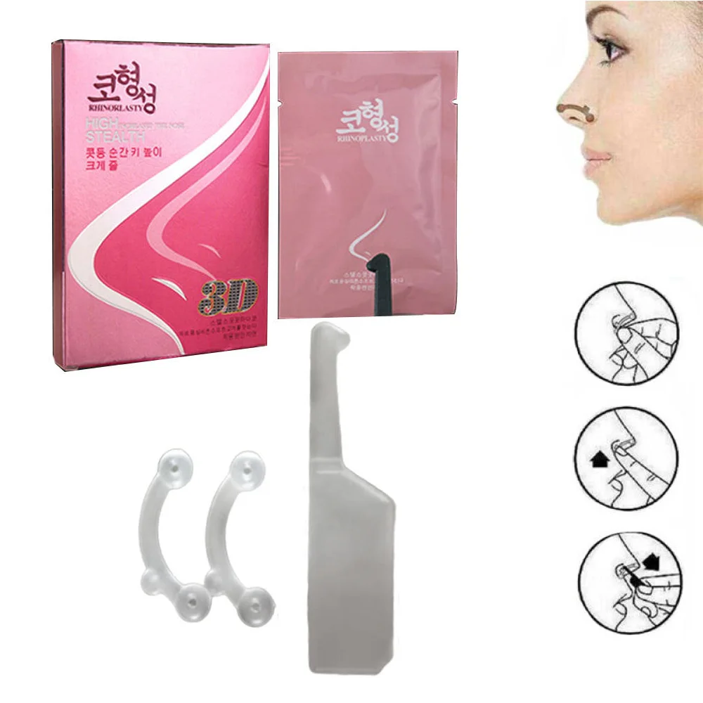 3 Size/1set Beauty Nose Clip Corrector Massage Tool Nose Up Lifting Shaping Clip Clipper Shaper Bridge Straightening No Pain