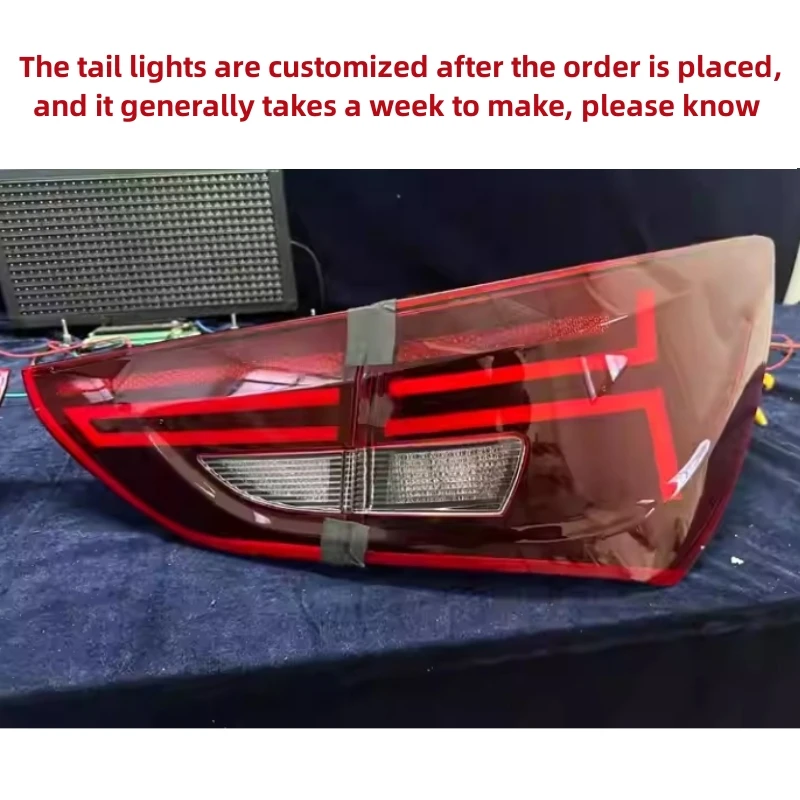 For Buick Excelle 2017 Modified Car Led Taillight Assembly Brake Reverse Lights Turn Signal Rear Lamp Custom-made Taillights