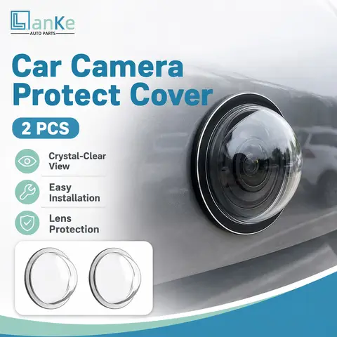 Lanke 2/4PCS Car Camera Lens Protector Rear View Backup Camera Cover 360° Camera Protection Anti Scratch Waterproof Dustproof