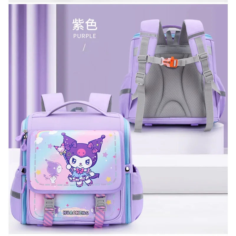 Sanrio Kulomi-mochila escolar divertida para niños, bonita mochila de gran capacidad con estampado de dibujos animados de perro Yugui, fresca y dulce