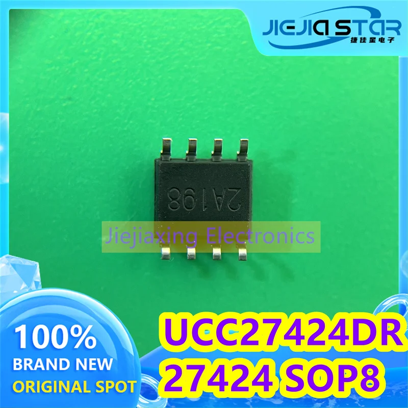 Dual Channel Gate Driver Chip IC, novo, eletrônica original, UCC27424DR, UCC27424, 27424, SOIC-8, 5 pcs, 20 pcs