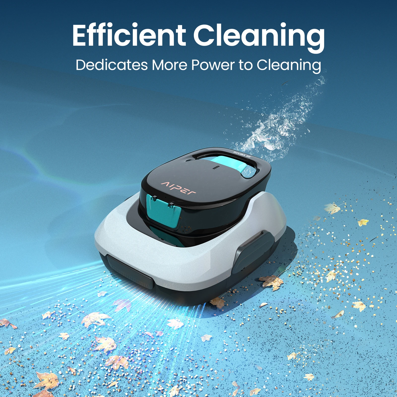 Refurbished Aiper Scuba SE Cordless Pool Cleaner with 90-Min Pool Vacuum for Above Ground Flat Pools  Lightweight