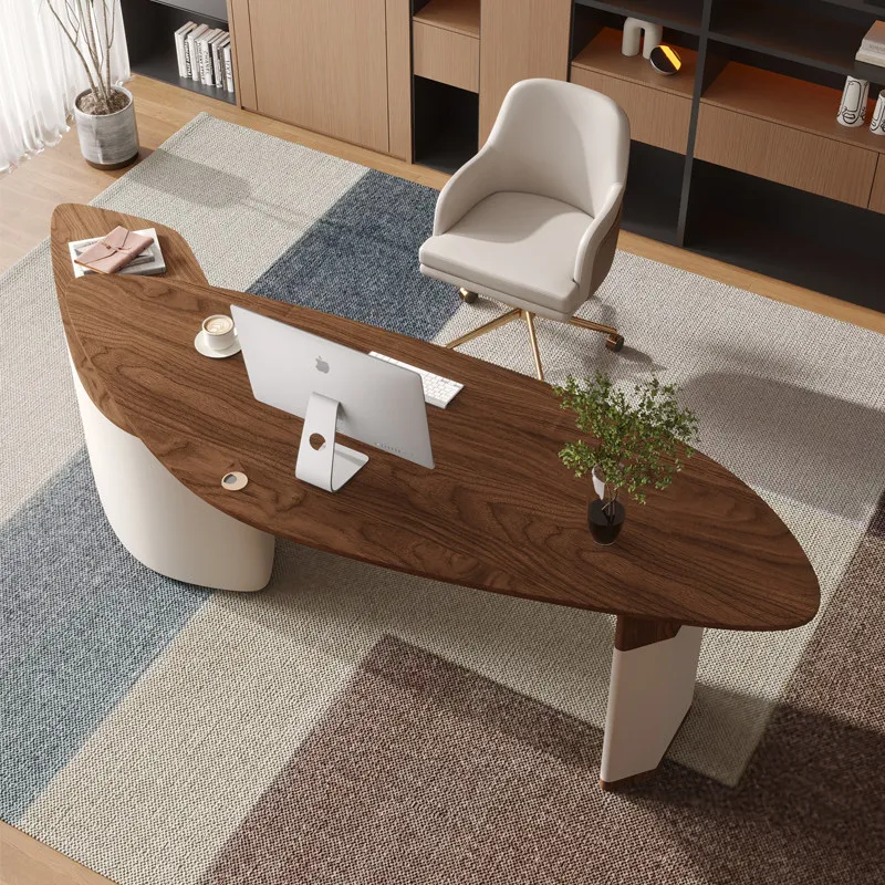 Aesthetic Design Office Desk Nordic Luxury Computer Modern Wooden Office Desk Long Minimalist Escrivaninha Trendy Furniture - view 3
