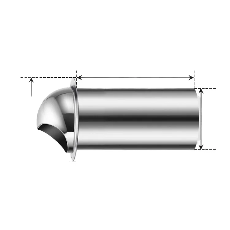 

Stainless Steel Wind Hood Exterior Wall Air Outlet Extended Exhaust Pipe Through Wall Exhaust Port Air Outlet Cover