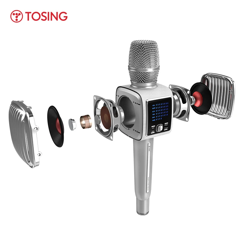 2026unique 2023 for Tosing G6 Wireless Karaoke Microphone Dual 5W Metal Speaker Hot Sales for Singing Recording Live Streaming D