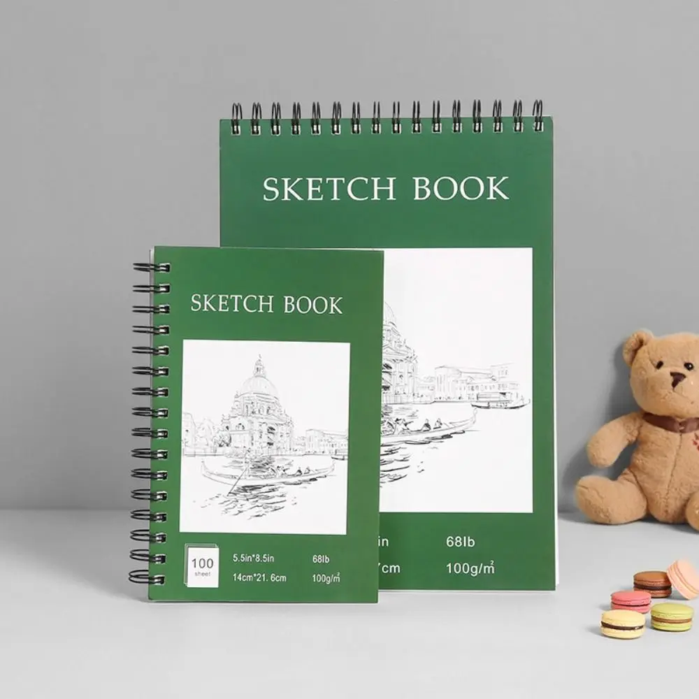 Thick Paper Sketch Book Beginners Bright White Acid-Free Sketching Drawing Pad Durable Convenient Drawing Notebook Adults