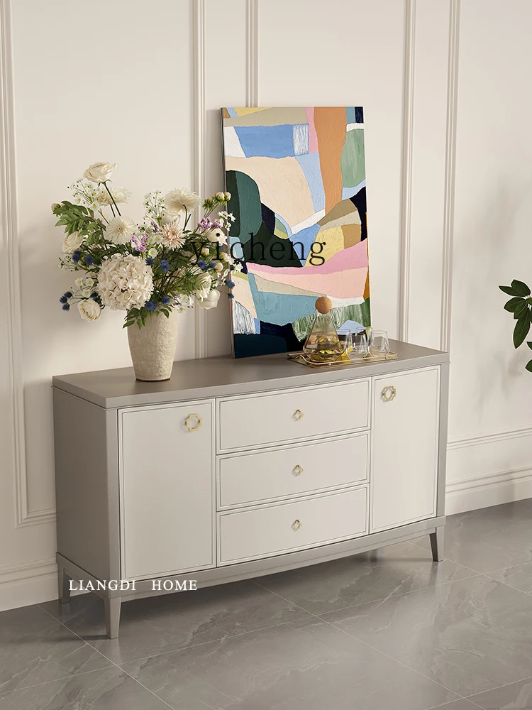 

LSL light luxury solid wood dining side cabinet, living room storage, entrance cabinet, decorative cabinet