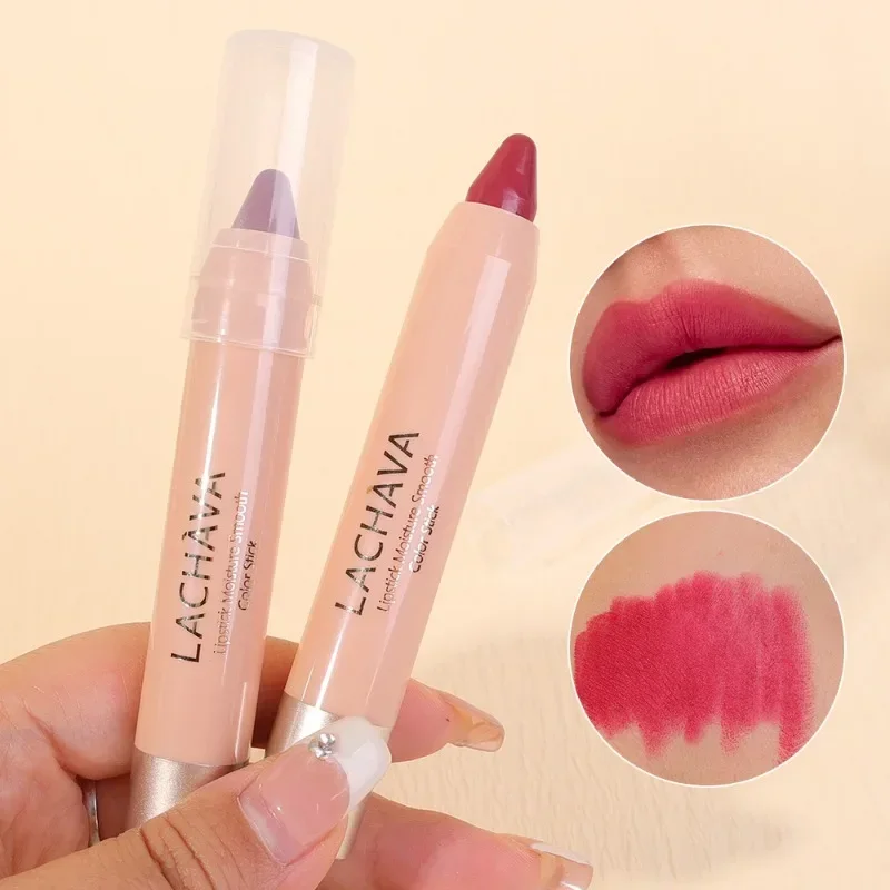 Lasting Matte Contouring Lipstick, impermeável Velvet Lip Liner Pen, 8 cores, Non Sticky Cup, Lábios Vermelhos Sexy Lápis, Maquiagem Cosméticos