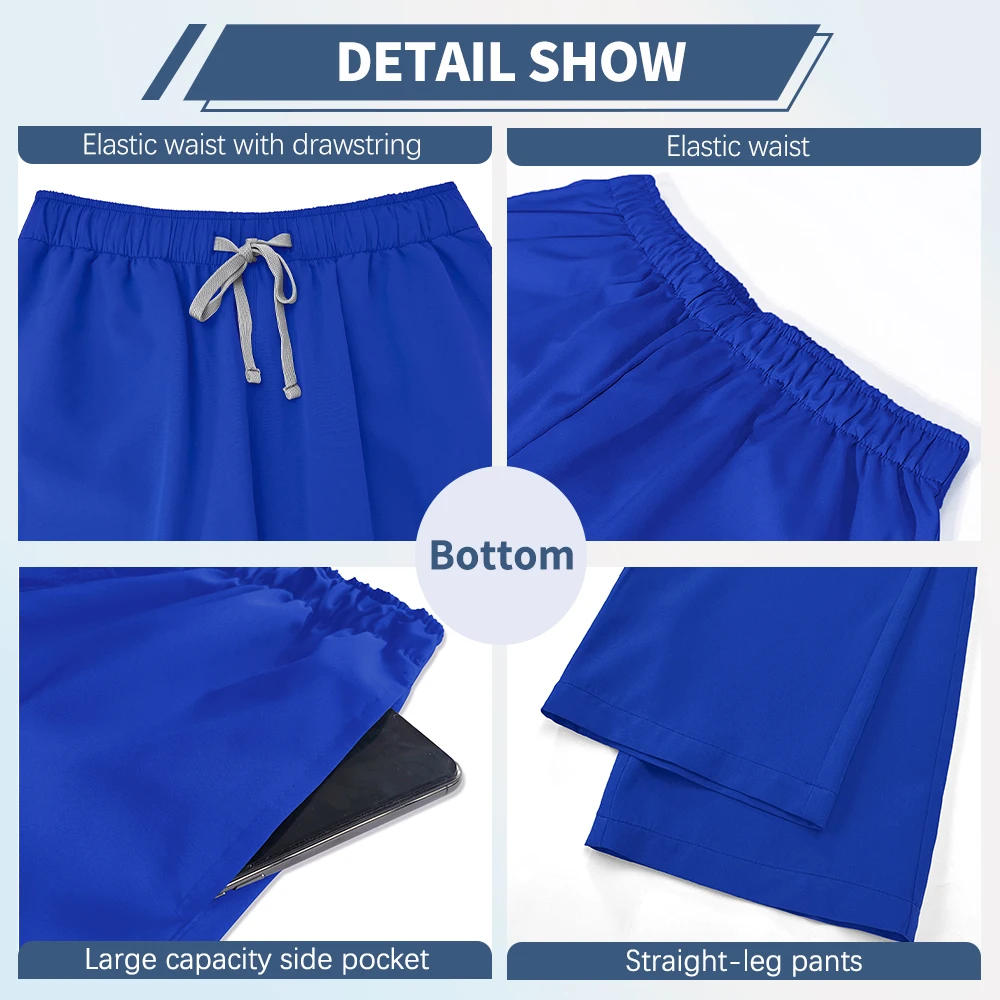 Anti-Falten-atmungsaktive klinische Arbeitskleidung, Krankenhaus-Bekleidungsuniformen, leicht zu waschendes medizinisches chirurgisches Set, Krankenhauskleidung für Frauen und Männer