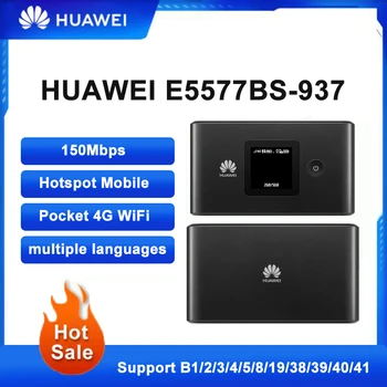 잠금 해제 화웨이 E5577 E5577BS-937 150Mbps 포켓 4G 와이파이 핫스팟 모바일 와이파이 라우터, Mifi 지지대 B1, 2, 3, 4, 5, 8, 19, 38, 39, 40/41 