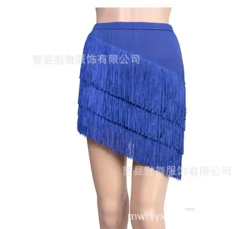 Latin Dance Skirt Sexy Women Chacha Samba Tango Layers Tassels Fringes Dresses Competition Performamnce Salsa Lady Latin Costume