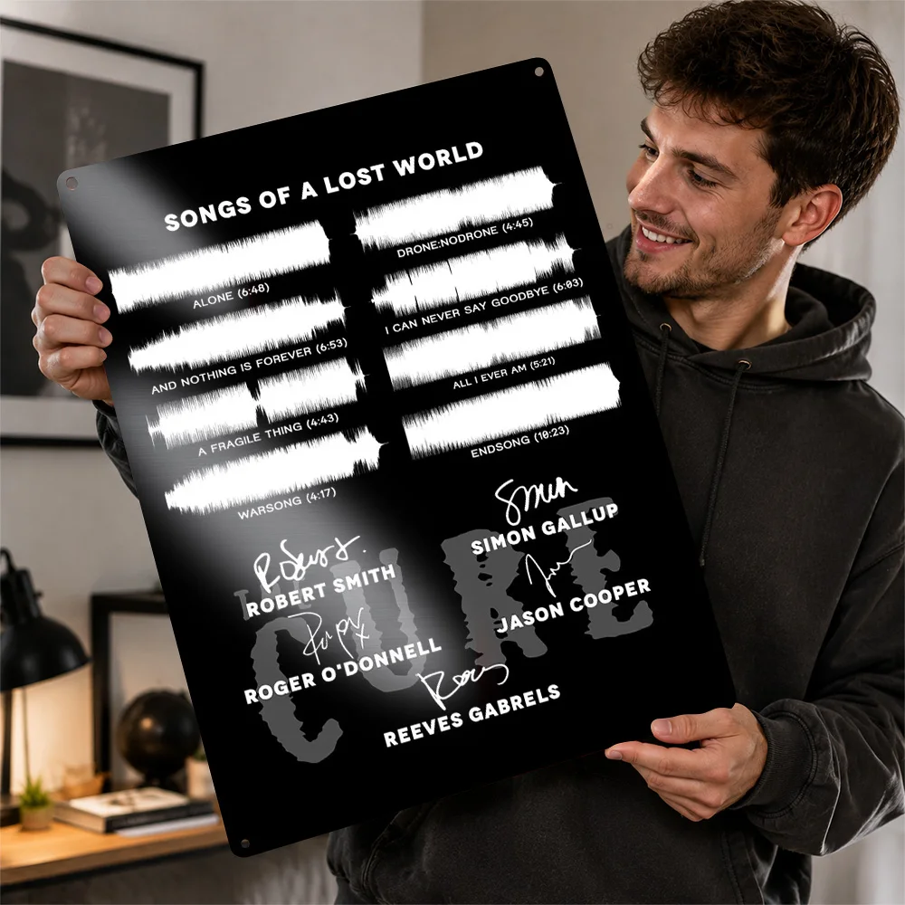 The Cure Poster Musical Wall Art Customized Retro Metal Sign for Studio Bedroom Home Decor Music Fan Gift Room Decoration Plaque