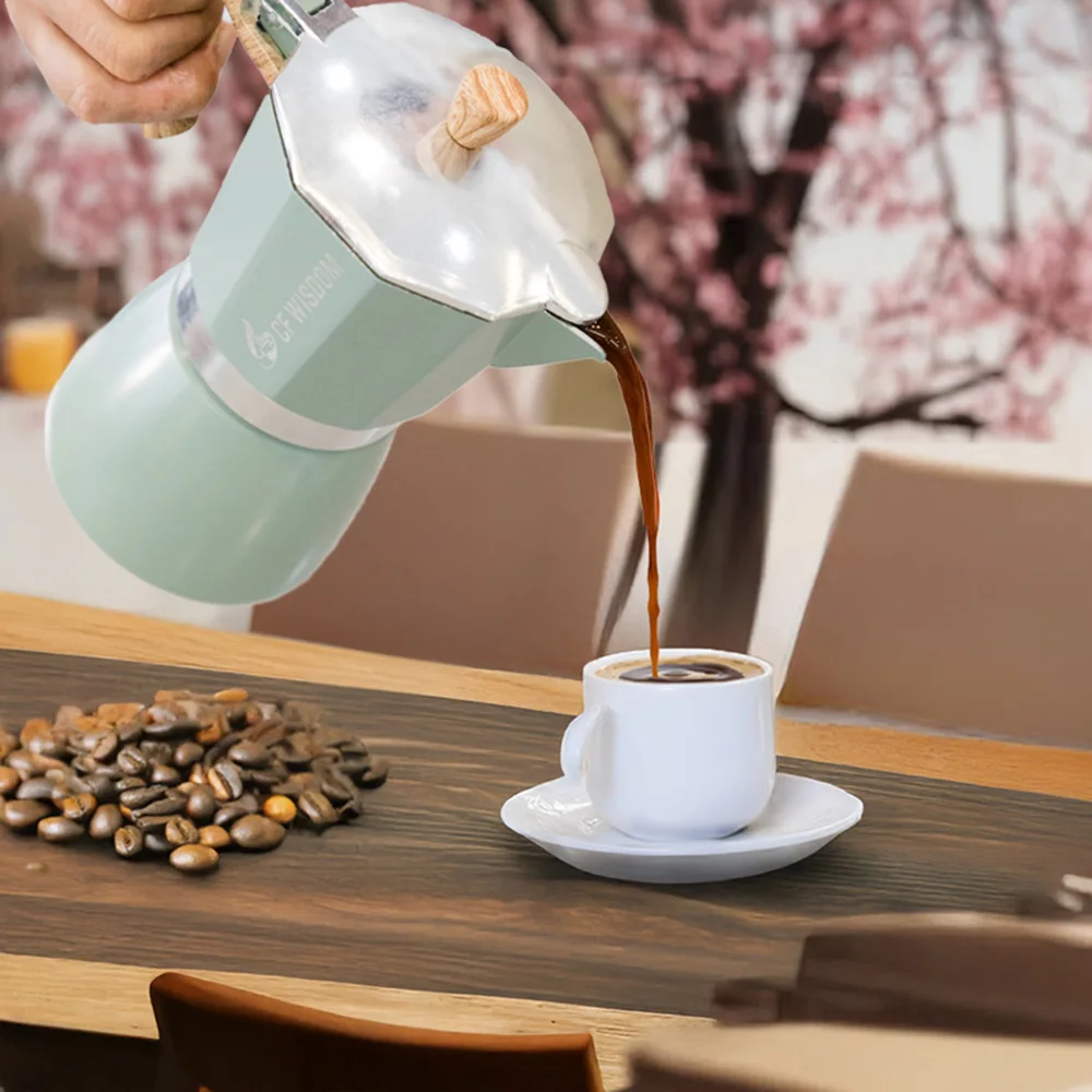 ماكينة صنع القهوة CF Wisdom Mocha، ماكينة صنع الاسبريسو الإيطالية، وعاء موكا عتيق، أداة القهوة المنزلية، محمولة، 300 مل