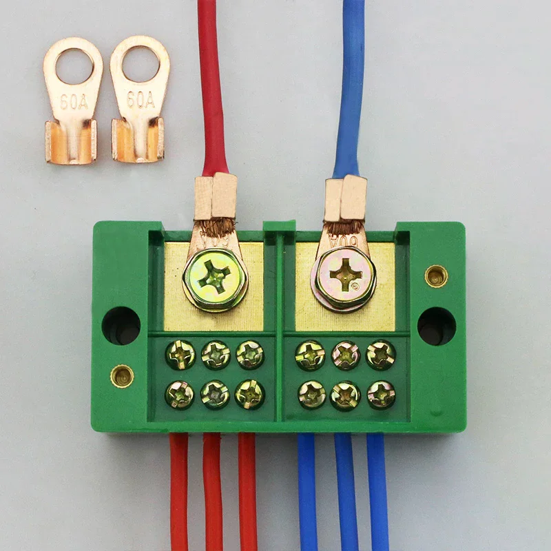 Wire Terminal Box Single Phase 2-IN 6/8-OUT FJ6/JHD Household Wire Connector Terminal Block