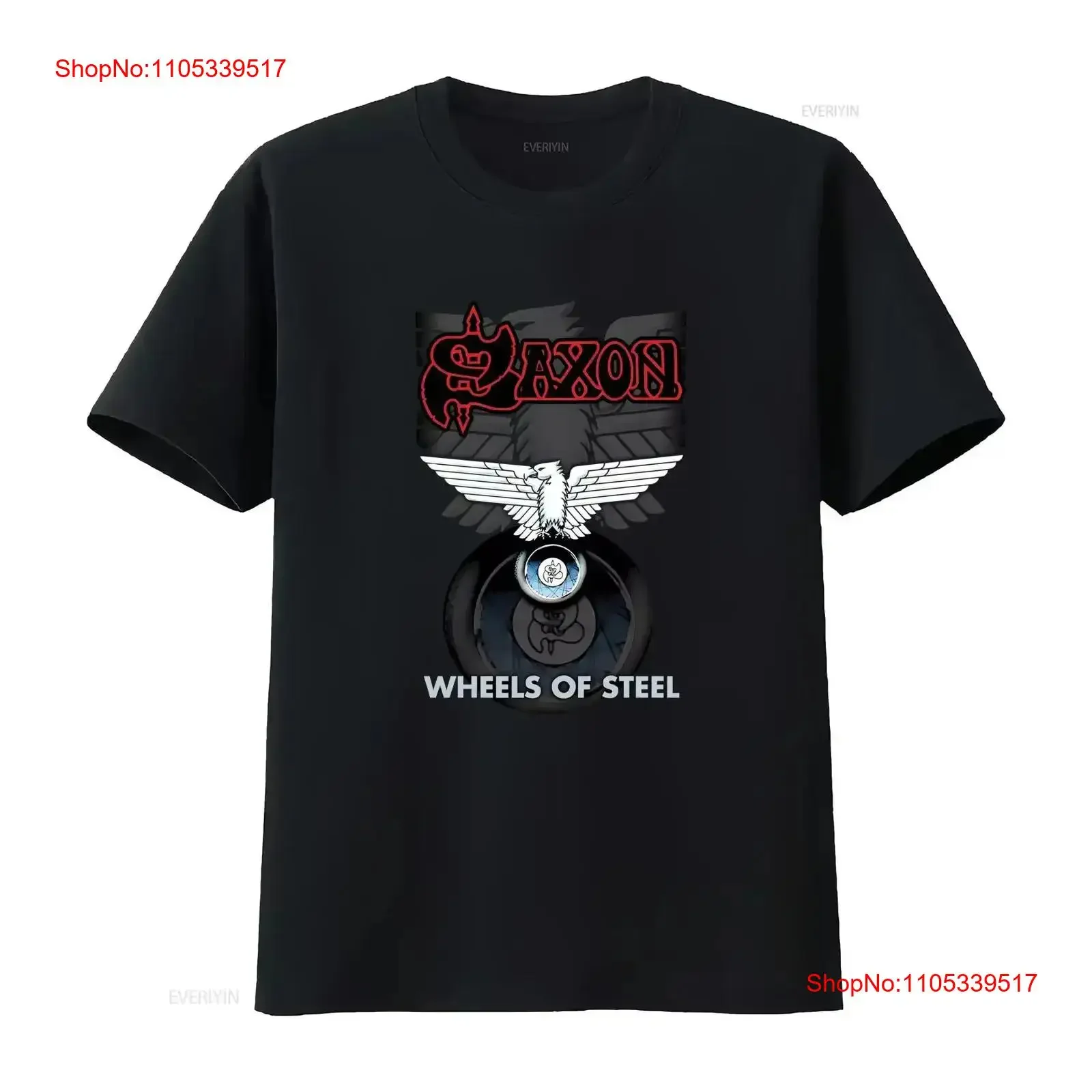 Saxon Wheels Of Steel T Shirt vintage Washed fashion Slightly Versatile Top For Everyday Wear Stylish designer clothes vintage
