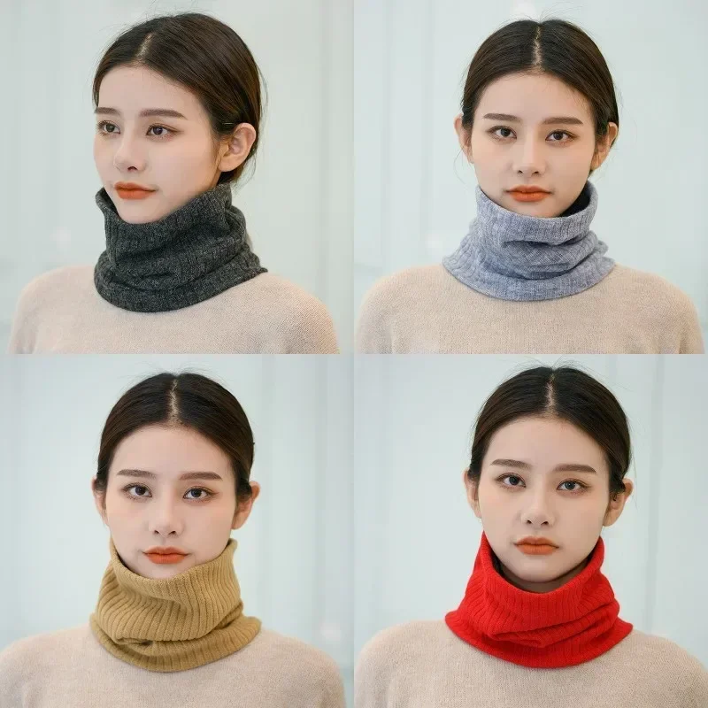Children and Boys Girls Plush Warm Knitted Ring Wool Fur Thick Neck Warmer Scarves for Winter 2022 Women Colla