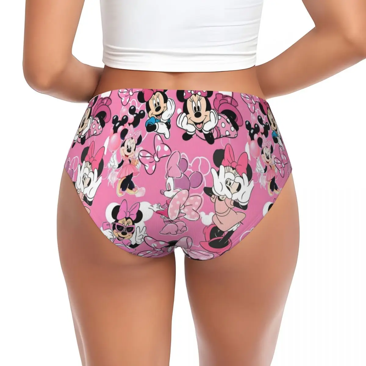Donne personalizzate Topolino Minnie Cartoni animati Animazione Mutandine Intimo femminile Slip caldi traspiranti Mutande