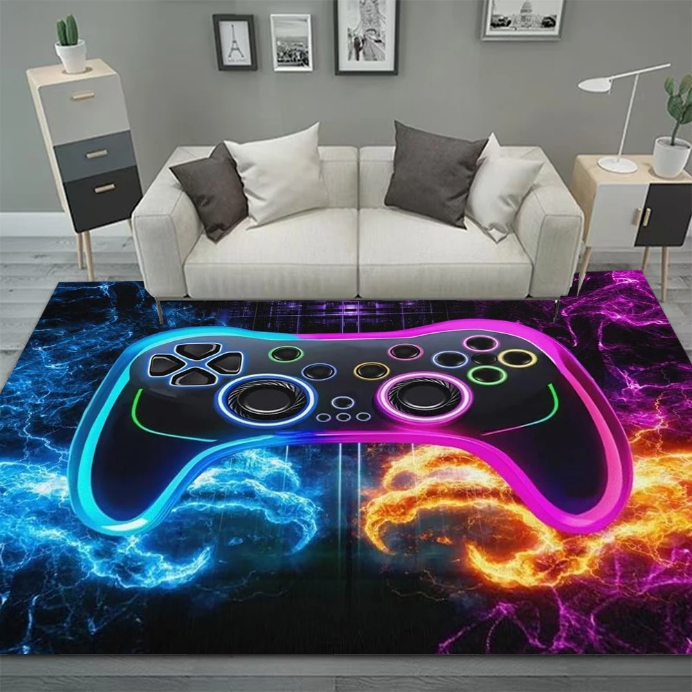 سجادة ألعاب لغرفة الأولاد مع سجادة تصميم وحدة التحكم لديكور غرفة الألعاب وغرفة النوم وحصيرة غسيل الماكينة غير القابلة للانزلاق #1