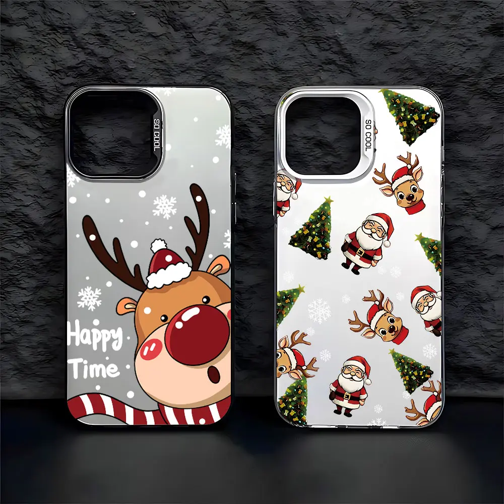 Christmas Santas Clauss Phone Case for Huawei P30 P40 Mate 30 40 Pro Nova 7 Honor 50 Lens Creative Border Matte Shockproof