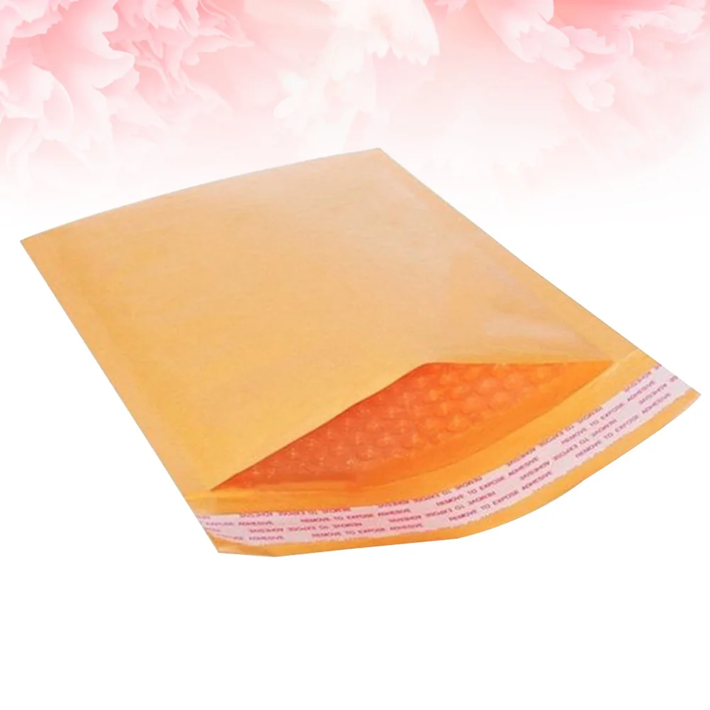25Pcs Bubble Padded Kraft Paper Envelopes Self Sealing Lightweight Mailing Bags Waterproof Shockproof for Documents Package