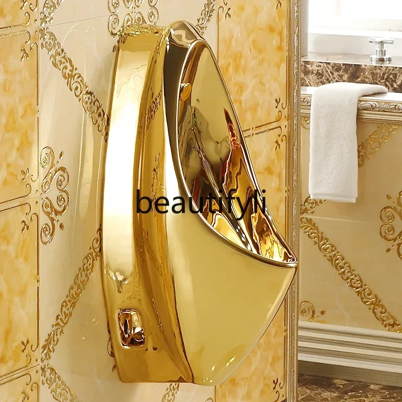 B178 Wall-mounted automatic induction golden urinal men's urinal ceramic urinal