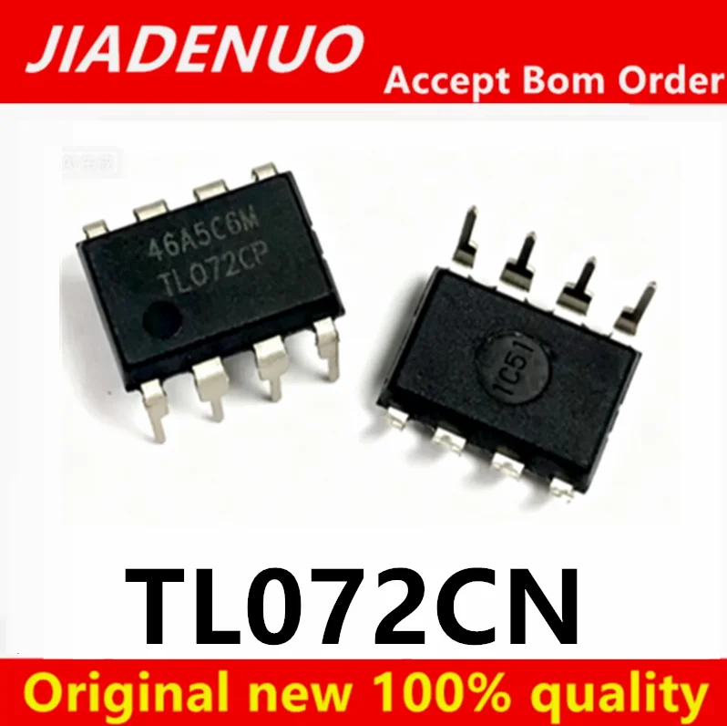 10/PCS New TL072CP  TL072CN DIP8  JFET dual-channel operational amplifier chip In Stock